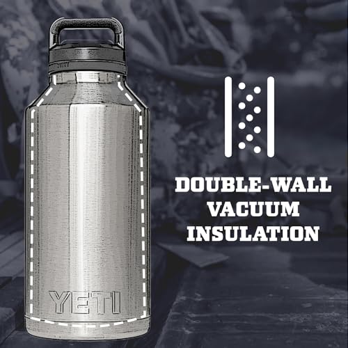 YETI Rambler 64 oz Bottle, Vacuum Insulated, Stainless Steel with Chug Cap, Black