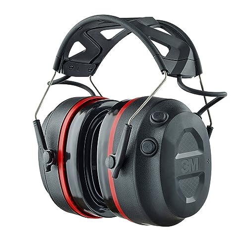 3M Pro-Protect + Gel Cushions Electronic Hearing Protector, Noise Reduction Rating (NRR) 26 dB, Bluetooth Ear Muffs, High-Fidelity Speakers & Integrated Microphone, Premium Gel Cushions (90545-SIOC)