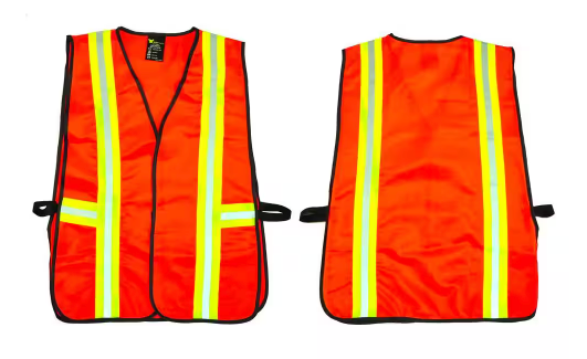 Orange All Industrial Safety Vest with Reflective Strip Neon