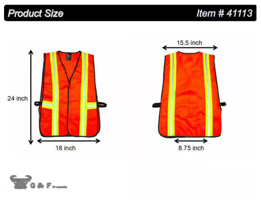 Orange All Industrial Safety Vest with Reflective Strip Neon